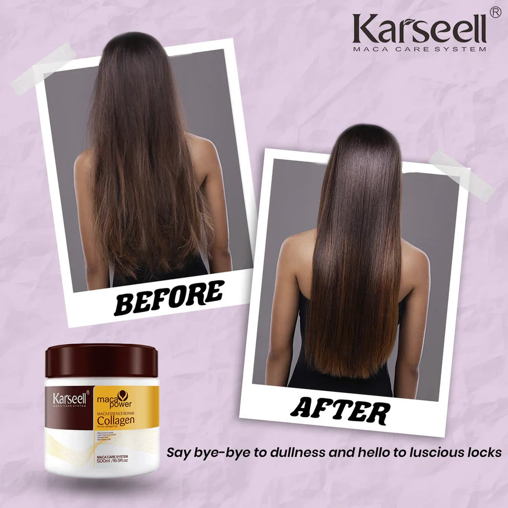 Original Karseell Collagen Hair Mask For Dry Damaged & All Hair Types - 500ml